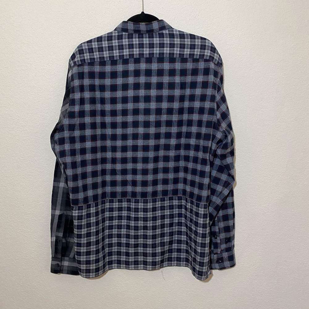 Lanvin Patchwork Plaid Soft Cotton Button-Down Sh… - image 4